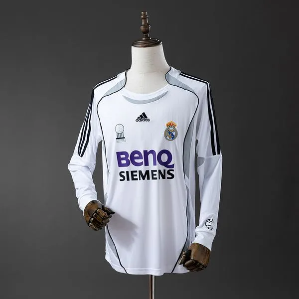 Camiseta de fútbol Real Madrid 2006/07 LOCAL MANGA LARGA VERSION FAN